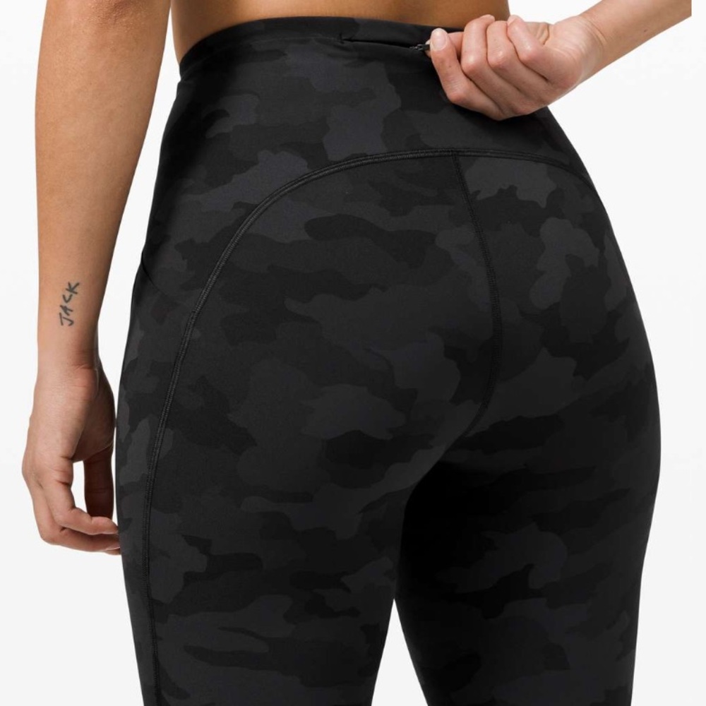 Lululemon Swift Speed High-Rise Crop 21” Heritage 365 Camo Deep Coal Leggings 0 - Picture 8 of 16